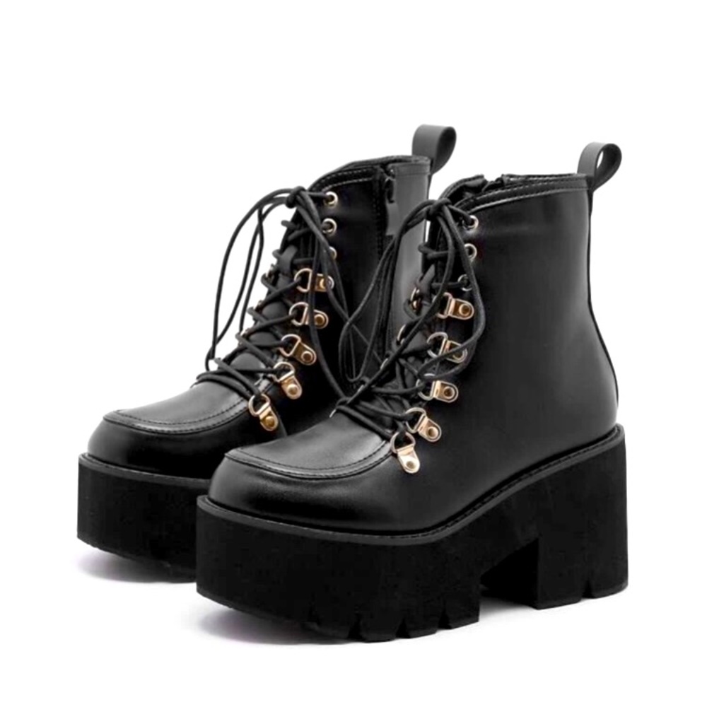 Dolls Kill Lugz Platform Chunky Boots Gem